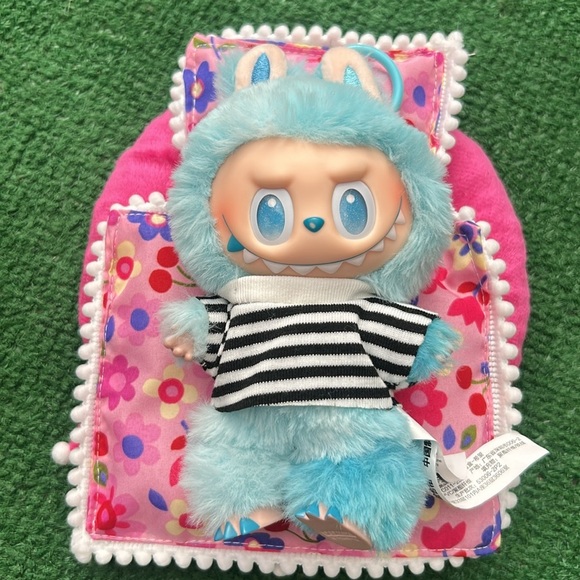 Labubu Accessories Sleeping Bag Bed Cute Comfortable Floral $13 each “orange” - Picture 4 of 8